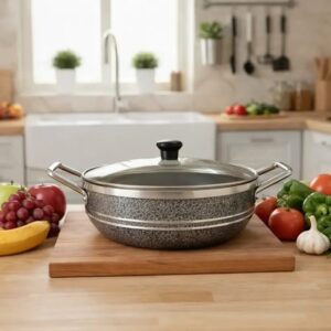 Non Stick Karahi Wok with Glass Lid