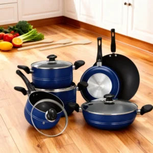 Non Stick Cookware Set 13 Pcs Blue Colour